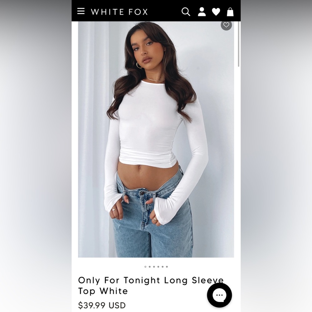 White Fox Boutique- Only for Tonight Long Sleeve Top